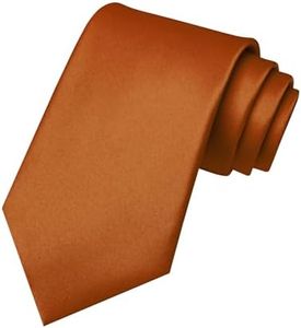 JEMYGINS Rust Tie Mens Necktie for Wedding and Business(8cm)