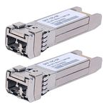 2PCS 10G Sfp LC MMF300m 10GBase-SR SFP+ Transceiver, 10G 850nm MMF, up to 300 Meters, Compatible with Cisco SFP-10G-SR, Meraki MA-SFP-10GB-SR, Ubiquiti UF-MM-10G, Mikrotik, Netgear, D-Link