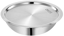 Amazon Brand - Solimo Stainless Steel Tasla With Lid, Silver, 2.1 Litre