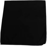 Qraftsy Plain 100% Cotton Unisex Extra Large Bandana - Pack of 3 (Black)