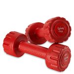 Lifelong Pvc Fixed Dumbbells Pack Of 2 For Home Gym Fitness Barbell, Workout At Home; For Resistance Training; Easy Grip And Anti- Slip Dumbbells (2000 Kg, 6 Month Warranty)