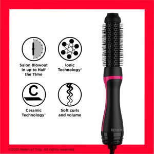 Revlon One-Step Round Brush Hair Dryer – Volumizing Hot Air Styler