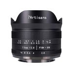 7Artisans 7.5mm F2.8 II Sony E-Mount,Wide Angle Fisheye Lens APS-C Manual Focus Compatible with Sony e mount a5000 a7cr a7cii a7c a6700 zv-e100 a6600 a6400 a7iii Alpha 7 IV