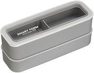 Iwasaki Industries B-1484 GN Lunch Box, 3-Way Slim, Easy Care, Gray