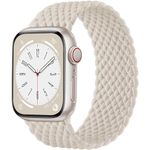 Maledan Braided Solo Loop Straps Compatible with Apple Watch Strap 40mm 41mm 38mm for Women Men, Adjustable Stretchy Elastic Sport Band for iWatch Strap Series 9 8 7 6 5 4 3 2 1 SE Ultra