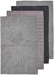 Ladelle Microfibre Kitchen Tea Towels Charcoal Dish Cloths Set 4