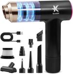 Klaasen Portable Mini Vacuum Cleaner, Dual Power Suction 7.5K & 12K Pa with Blower, Inflator & Suction Power Best Cleaning Tool for Home, Office, Kitchen & Car