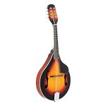 Tesmula A Style Elegant Mandolin with Guard Board Wood Mandolins Beginner Kit for Kids Adults（Sunset）