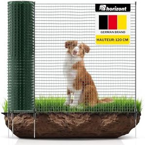 horizont FIX Clôture mobile 20 m de long, 120 cm de haut, idéale pour les grands animaux domestiques, clôture pour chiens, camping, filet de jardin, avec 12 piquets, clôture de délimitation, clôture à