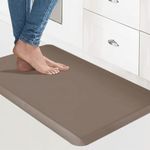 TurtleGrip Anti Fatigue Mat for Kitchen Floor, Durable Standing Desk Mat, Comfortable for Kitchen, Home, Office & Garage 122x52x1.8 cms (Brown-Plain).