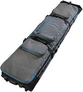 Winterial Rolling Expandable Snowboard and Ski Bag - Ski and Snowboard Bag with Wheels, Fits 2 Boards or 2 Sets of Skis up to 70in, Expandable Main Compartment