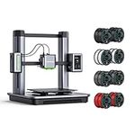 The AnkerMake M5 3D Printer Bundle Comes with 16 kg of AnkerMake PLA+ Filament, Including a 4-Pack Each of Black, White, Red and Gray