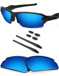 BlazerBuck Polarized Replacement Lenses & Sock Kit for Oakley Flak 2.0 OO9295 - Ice Blue