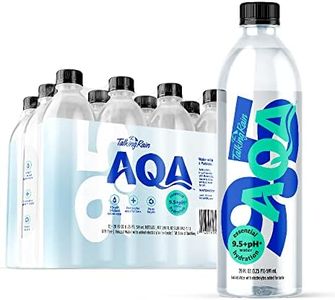 Talking Rain AQA Alkaline Ionized Bottled Water, 9.5 pH, with Electrolytes and Minerals Added for Taste, 20 fl oz Bottle (Pack of 12)