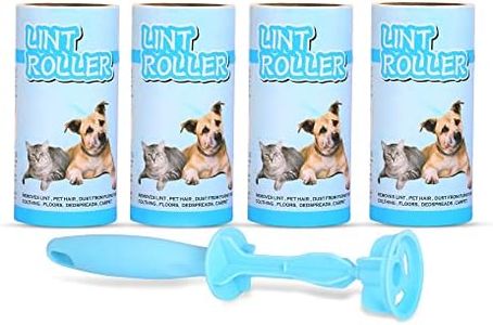 Ambiger Sticky Lint Remover Roller Hair Remover Cleaner Ideal for Removes Dust from Clothes, Cars, Furniture, Carpet, Sweater, Dust & Dirt, Set of 4 Refill Rolls 240 Sheets, Each Roll in 60 Sheets