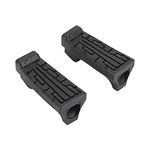 Qiilu Motorcycle Front Pedal, 1 Pair Rubber Front Pedal Footrest Foot Pegs Fit for YBR 125.-for motorbike foot rests fussrastengummi motorcycle chain guide ybr 125 motorcycle rubber foot pegs mo