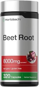 Beet Root Capsules 8000mg | 320 Count | Non-GMO, Gluten Free | Herbal Extract Supplement | by Horbaach