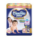 MamyPoko Pants Extra Absorb Baby Diapers, Medium (M), 56 Count, 7-12 Kg