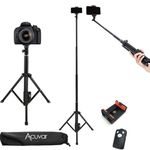 50 Inch Aluminum Camera Tripod + Universal Tripod Smartphone Mount + Bluetooth Wireless Remote Control Camera Shutter For Sony Xperia Z3, Sony Xperia Z3 Compact, Sony Xperia Z2, Sony Xperia Z2