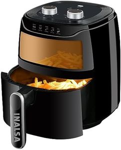 INALSA Air Fryer 4.2 ltr|1400 W with Air Crisp Technology|Air-Fryer with Window Display|8 Preset Menu |Air fry, Bake,Roast,Reheat,Dehydrate|Airfryer Recipe book| Air Fryer for Home(Tasty fry MW)