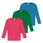 The Essentials Wardrobe Girls TEW 3 Pack LS T- Shirt - Assorted - 2-6/7 Years