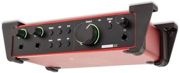 P3D-LAB TuneGrip Desk Mount for Focusrite Scarlett 2i2 4th Gen Bracket Black: A Perfectly Sized, Strong, & Secure Home for Your Audio Interface - 3 Years Warranty - Made in UK