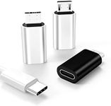 Micro USB Male to USB C Female Adapter (3pack)Type-C Cable Charger Dongle Android Converter compatible for Samsung Galaxy S7 Active S6 Edge+ A02s A11 Nexus 5 LG Stylo Charging Cord Data Sync Connector