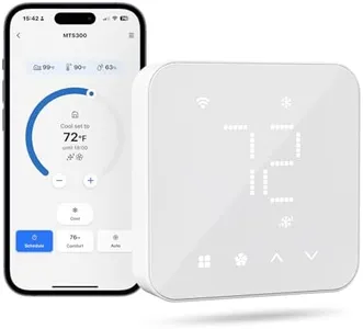 meross Smart Thermostat for Home, WiFi Thermostat Works with Matter, Alexa, Apple Home, Google Assistant, App & Voice Control, 7x24h Scheduling, Energy Saving, C-Wire Required