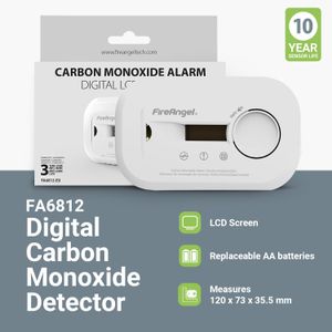 FireAngel Digital Carbon Monoxide Detector – Battery Operated Alarm