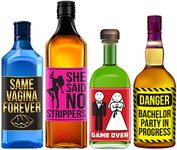 Bachelor Party Alcohol Labels - Funny Bachelor Party Ideas, Supplies, Gifts, Decorations and Favors - Drinking Game