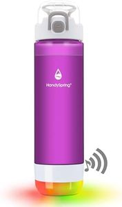 HANDYSPRING - Smart Water Bottle with Reminder To Drink Water, Lights And Sound, Water Intake Tracker, Rechargeable, Tritan Plastic w/Spout, Gifts For Women, Men, Mom, Dad, Her, Him 26 Oz H(S)-01PE