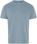 JustWears Mens Tee | Soft Lightweight T-Shirt with Cooling Micromodal Air Breathable Fabric, Organic Cotton & Mulberry Silk | Everyday Sustainable Tshirts for Men | Casual Tshirt Gift Mid Blue