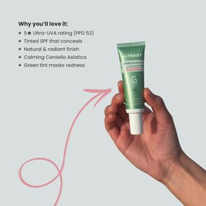 Altruist Anti-Redness Tinted Face Cream SPF50, Unscented, 30ml
