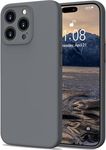 HGH Liquid Silicone Case for iPhone 15 Pro, Mobile Phone Case for iPhone 15 Pro Case Cover [Soft Anti-Scratch Microfibre Lining] Thin Full Body Protection Case for iPhone 15 Pro 6.1 Inch Anthracite