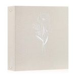 Lanpn 8.5x11 inch Scrapbook Photo Album, Linen Cover Archival Acid Free Top Load 3 Ring Binder Folder Photo Book 8.5 x 11 with 30 Plastic Sleeves 60 Pages (Beige)