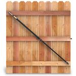 True Latch 6' Telescopic Gate Brace - Wood Privacy Fence Anti Sag Gate Kit - Gate Hardware Kit for Outdoor Wooden Fence Gates, 1 Patented USA Made Brace (6' Telescopic (40" - 74"), Black)