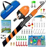 PLUSINNO Kids Fishing Pole with Spi