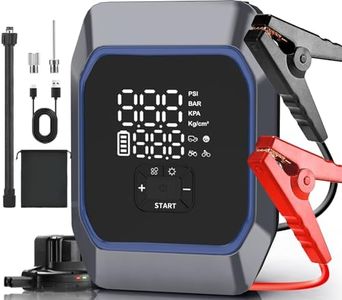 Jump Starter with Air Compressor, Portable 2500A Car Battery Jump Starter Battery Pack (8.5 Gas/8.0L Diesel), UltraSafe Jumper Starter Portable Jump Box with LED Display, Emergency Light, Power Bank 1