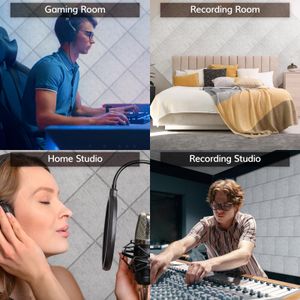 TONOR Soundproof Panels 18-Pack – Acoustic Foam, Grey