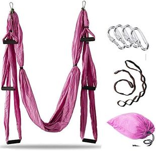 Ovyuzhen Aerial Yoga Hammock,Ultra Strong Yoga Swings Set Trapeze Extension,Antigravity Ceiling Hanging Sling Inversion Exercises