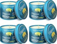 Cliganic Natural Mosquito Repellent Candle (Pack of 4) | Citronella, DEET Free, Essential Oil Infused for Outdoor, Camping | Burns 18 Hours