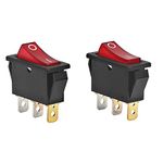 2 Pack 120927-24 120 Volt Rocker Switch Lighted On Off for FMI Desa Electric Fireplaces