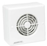 Manrose CF100T Centrifugal Bathroom / Toilet Extractor Fan with Timer for 100mm/4" Ducting