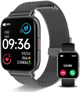 Smart Watch for Men Women,1.85" HD Fitness Activity Tracker with Bluetooth Call,IP68 Waterproof with Heart Rate Sleep Monitor,100 Sport Modes Counter Smart Watch Compatible with Android and iPhone