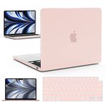 IBENZER Compatible with New M2 2023 MacBook Air 15 inch case A2941, Hard Shell Case & Keyboard Cover & Screen Film for M2 Mac Air 15.3" Retina Display & Touch ID, Sakura Pink, AT15-SKPK+2