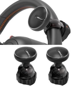 Tool Free Steering Wheel Knob Spinner with Metal Ball Bearing, Quick Install Suicide Knob for Steering Wheel, Steering Wheel Spinner Fits 3.45–4.9" Car, SUV, Semi Truck, Tractor, Boat (Black, 2 Pack)