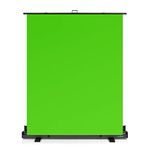 Green Screen Background With Stand, Chroma Key Screen, 71" × 59", Pop-up and Collapsible, Wrinkle Resistant Green Backdrop, Auto-Locking Frame, Dark Grey Case, Ideal for live Streaming and Gaming.