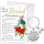 HOWAF Special Friend Christmas Card, Special Friends Christmas Cards for Friends Christmas Cards Friends Christmas Card Friend Keyring Christmas Keyring Christmas Gifts for Friends Gifts