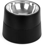 Belle Vous Raised Dog Food Feeder with Removable Bowl - 400ml/13.5oz Stainless Steel Dish in Non-Slip Raised Stand - Pet Food/Water Bowl for Feeding Small, Medium and Large Dogs or Large Cats