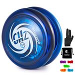 MAGICYOYO Responsive Yoyo D1 GHZ, Yoyo for Kids Yoyo Beginners Professional Yoyo Looping Yoyo with 5 Yoyo Replacement Strings + Yoyo Glove + Bag (Blue)